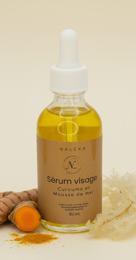 Sérum Visage Curcuma et Mousse de Mer - Version améliorée